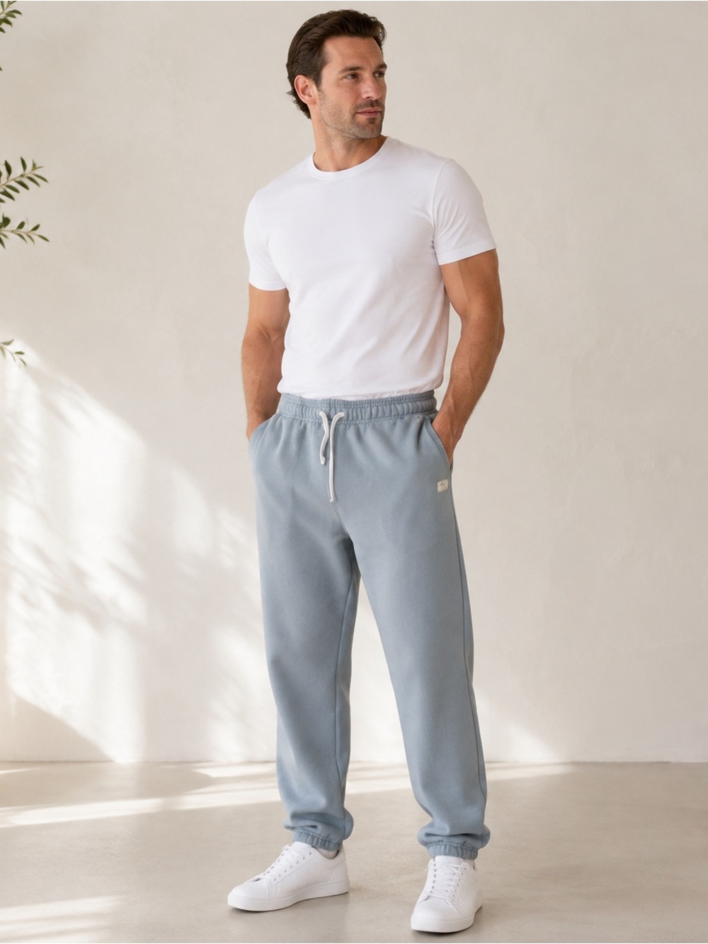 Eddie Bauer Men’s Large Blue Fleece Jogger Sweatpants